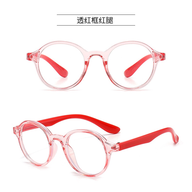 Mắt kính gọng tròn màu kẹo chống ánh sáng xanh thời trang cho trẻ em TR90