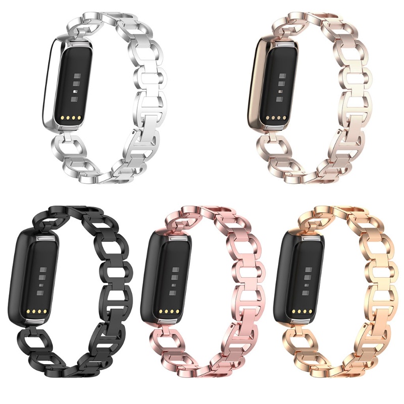 Dây đeo thay thế cho đồng hồ thông minh Fitbit-Luxe bằng kim loại bền chống nước chống rơi
