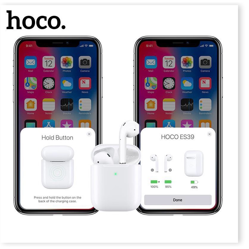 Tai nghe HOCO ES39, nghe nhạc liên tục trong 3.5 giờ, công nghệ Bluetooth 5.0, hỗ trợ sạc không dây đỗi định vị  - Smart