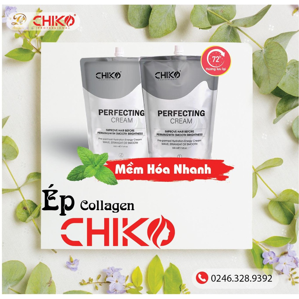 (CHÍNH HÃNG) Thuốc ép/duỗi tóc collagen thông minh CHIKO