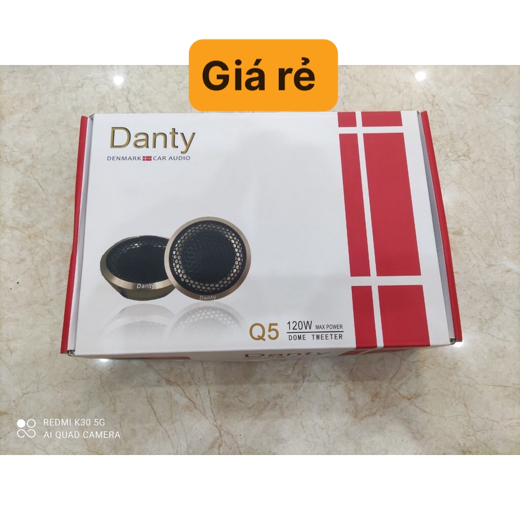 Cặp Loa Treble Ô tô Danty Q5 kèm phân tầng và đế nón cao âm sắc bén