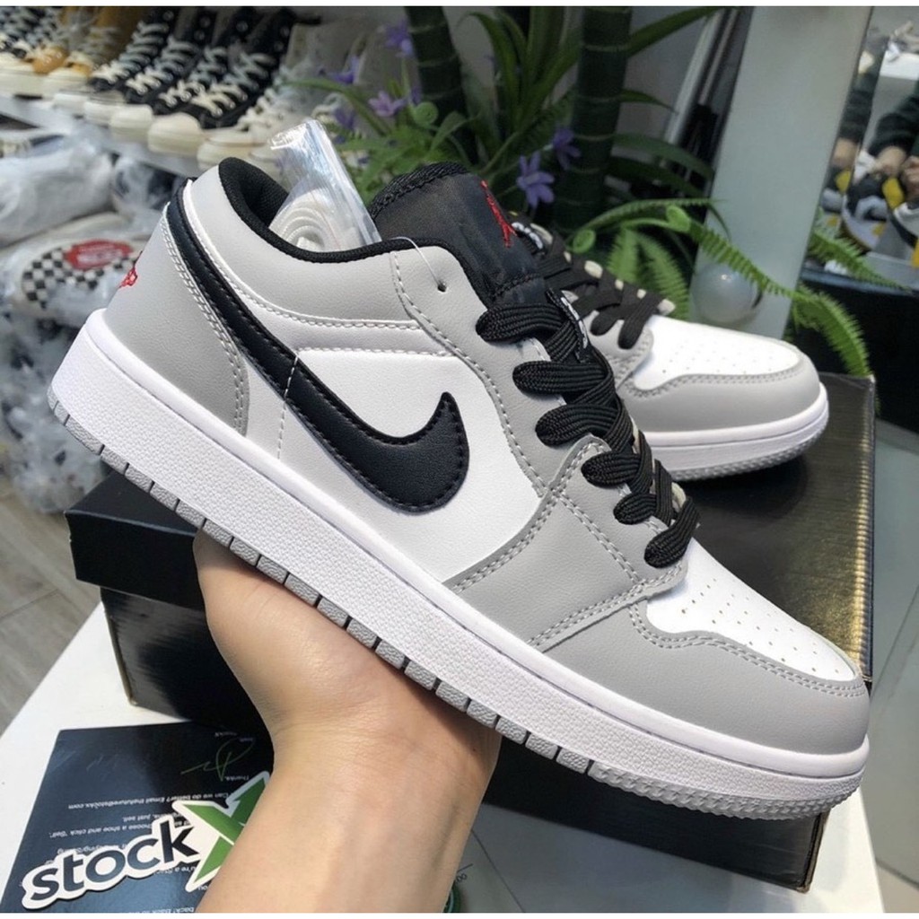 Giày JD1 low thể thao sneaker JORDAN 1 XÁM cổ thấp Hot trend nam nữ