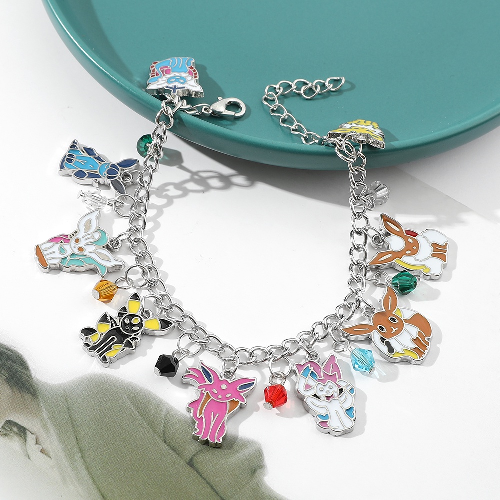 Vòng Tay Hợp Kim Thủ Công Nhiều Mặt Trang Trí Họa Tiết Hoạt Hình Pokemon Thời Trang Cho Nữ