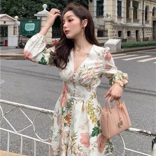Váy hoa xinh dáng xoè dạo phố