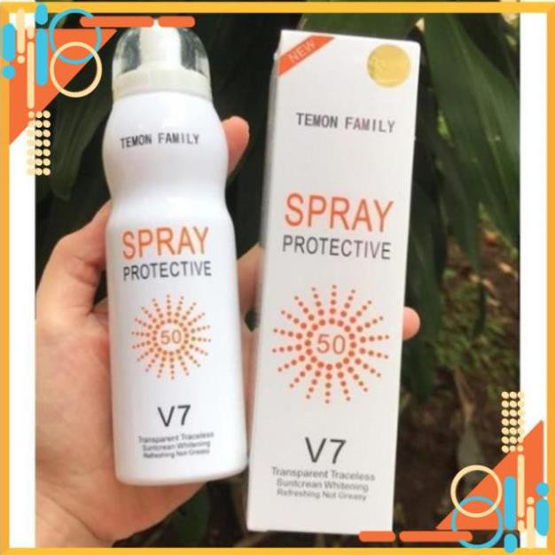 [GIÁ HUỶ DIỆT] Kem Chống Nắng Toàn Thân Dạng Xịt Sun Screen V7 Hàn Quốc 180ml – kem dưỡng trắng da body