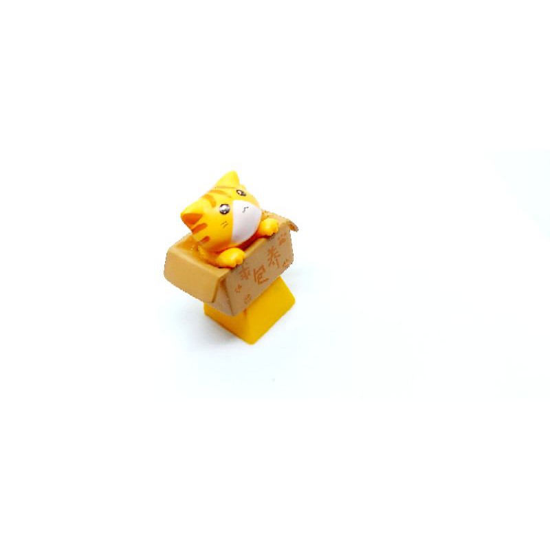 Keycap bé mèo trong hộp (baby cat in box), trang trí bàn phím.