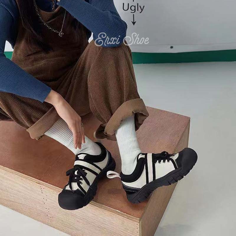 Oeteo Giày Thể Thao Canvas Khóa Dán Thời Trang Năng Động Cho Nữ