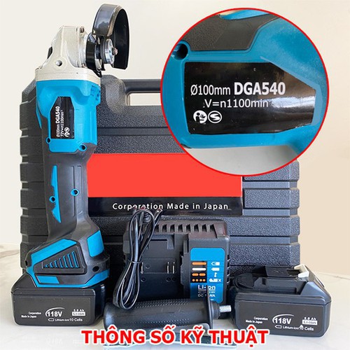 Combo Máy Mài Pin Makita 118V + Bộ Lưỡi Cưa Chansaw - Máy cưa cầm tay - Lưỡi Cưa Xích Gắn Máy Mài