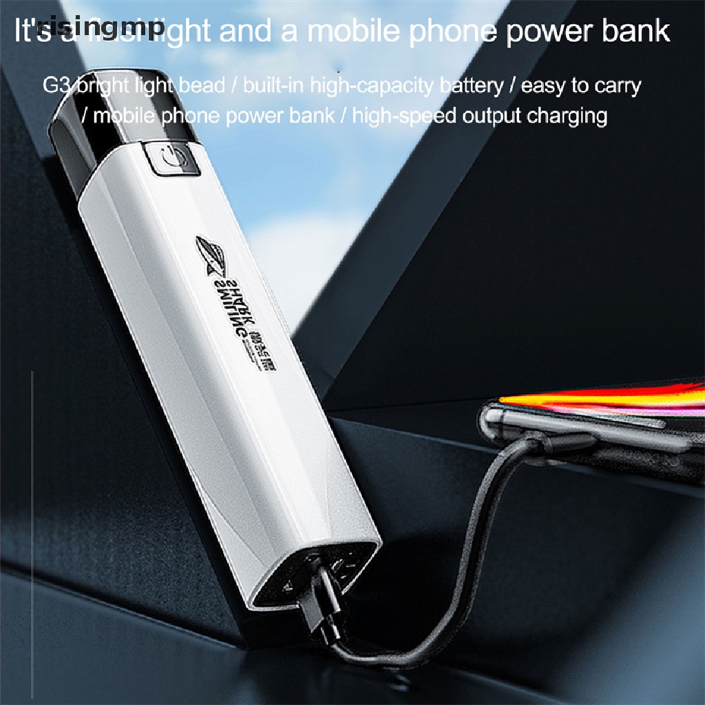 Đèn Pin Sạc USB Chống Thấm Nước Thiết Kế Nhỏ Gọn Tiện Dụng ♨Trên đó