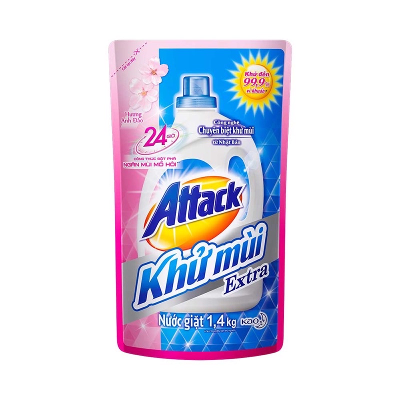 Nước giặt khử mùi Attack Hoa Anh Đào 1.4kg