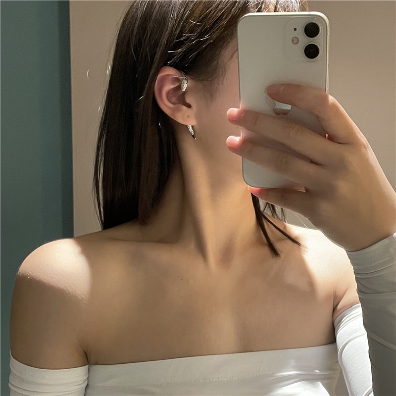 Khuyên Tai Dạng Kẹp Hình Rắn Nhỏ Đơn Giản Thời Trang Xu Hướng 19135