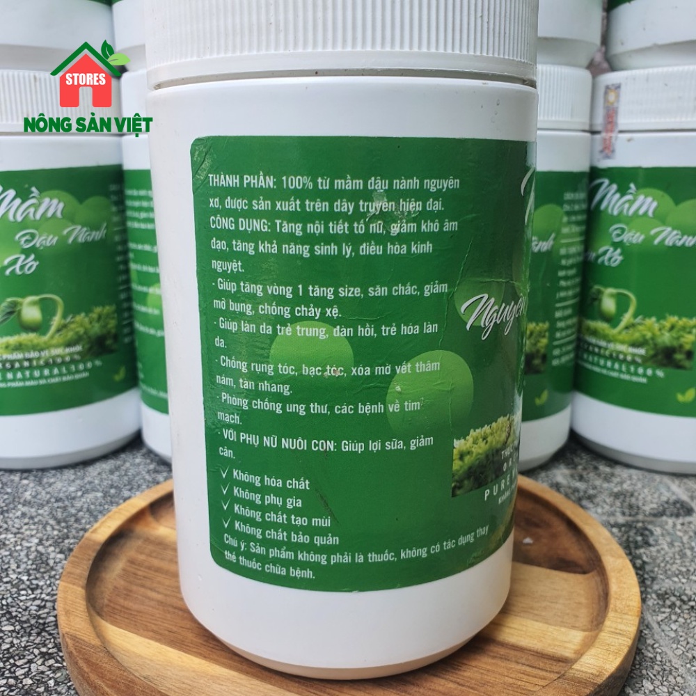 Mầm Đậu Nành Nguyên Xơ Hộp 500gr - Hàng Loại 1