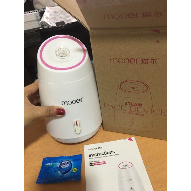 Máy xông hơi da mặt hoa quả thảo dược Maoer 2in1