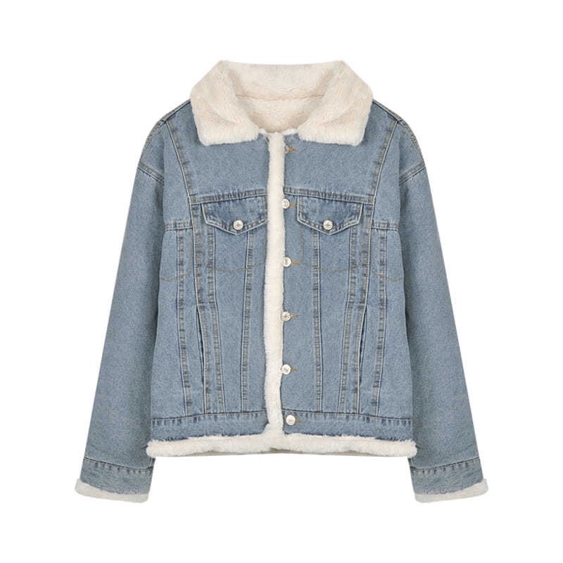 Áo Khoác Bò Jeans Lót Lông