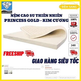 Nệm, Đệm cao su thiên nhiên xuất khẩu PRINCESS GOLD chính hãng Kim Cương ,giá tốt và bảo hành 10 năm CS104