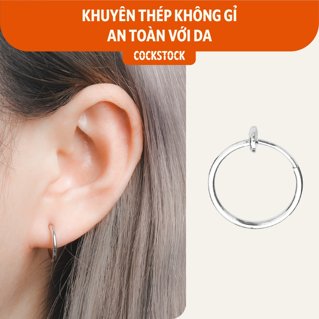 Khuyên kẹp tai vòng cơ bản Slim Hoop Earcuff CockStock