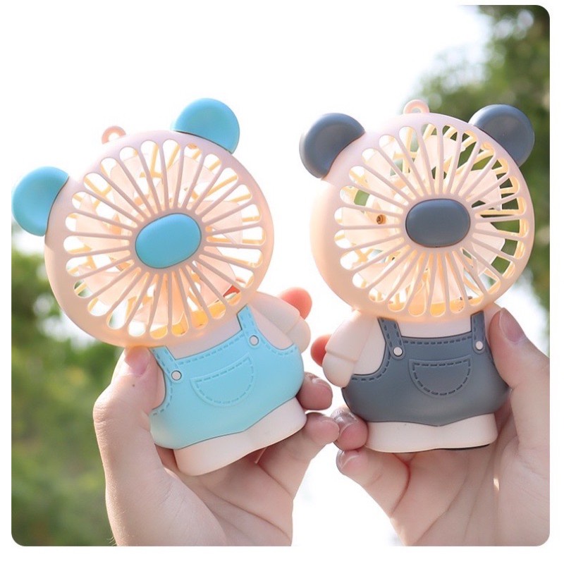 Quạt Cầm Tay Mini Sạc USB Dễ Thương Kitty Gấu Cún Thỏ Nhiều Hình Dễ thương cho người lớn và trẻ em