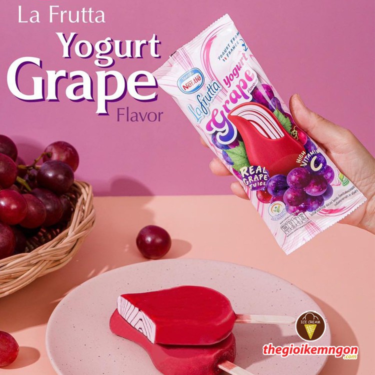 Kem sữa chua nho đen La Frutta Grape Nestle 67g