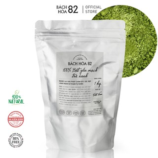 Sỉ 1kg Bột Yến Mạch Trà Xanh Non - Oatmeal Green Tea Face Mask - Handmade - Bách Hoá 82