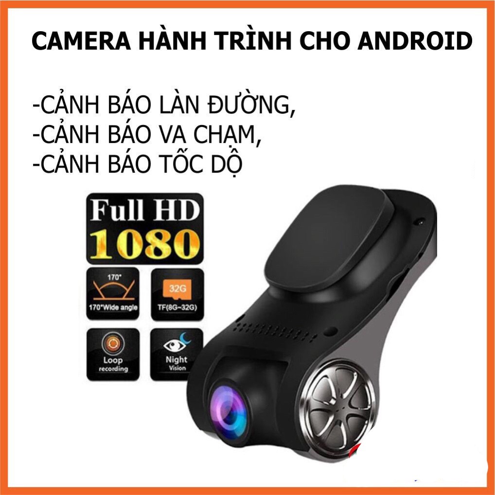 CAMERA HÀNH TRÌNH U6 TÍCH HỢP MÀN HÌNH ANDROID CÓ ADAS, GPS,CẢNH BÁO VA CHẠM - CẮM CỔNG USB