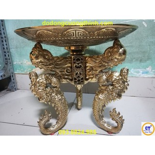 [CAMKẾT]Dĩa chò trưng trái cây cao  bằng đồng