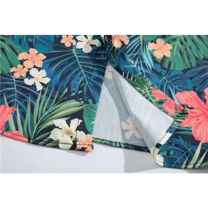 Áo Sơ Mi Tay Ngắn Họa Tiết Hoa Phong Cách Hawaii Thời Trang Cho FARUILINE MEN209