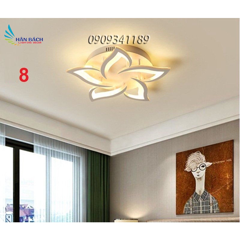 Đèn ốp trần trang trí phòng khách và phòng ngủ kiểu mẫu hiện đại 3 chế độ sáng