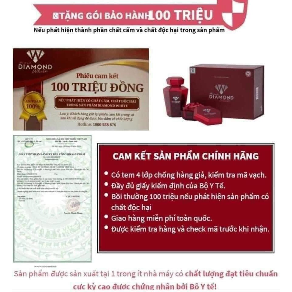 [CHÍNH HÃNG-KHUYẾN MẠI] MUA 2 TẶNG 1- Viên uống trắng da Diamond White Ngọc Trinh | WebRaoVat - webraovat.net.vn