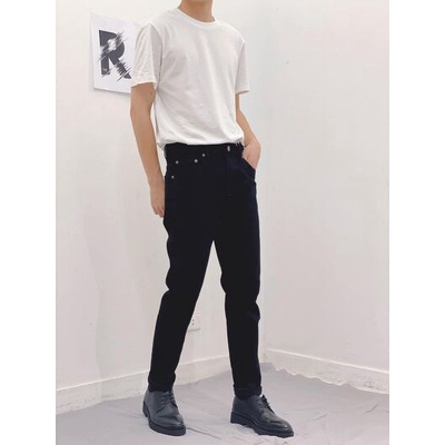 Quần jeans đen trơn nam skinny slim NP12 RHODI