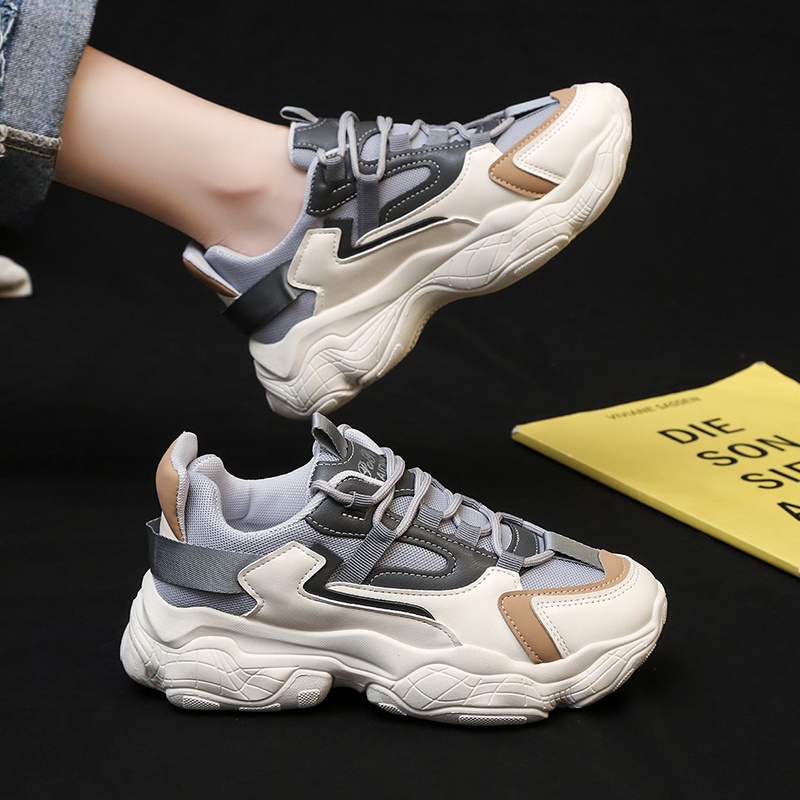 🦚Giày Sneaker Đế Xuồng Cột Dây Thời Trang Dành Cho Nữ