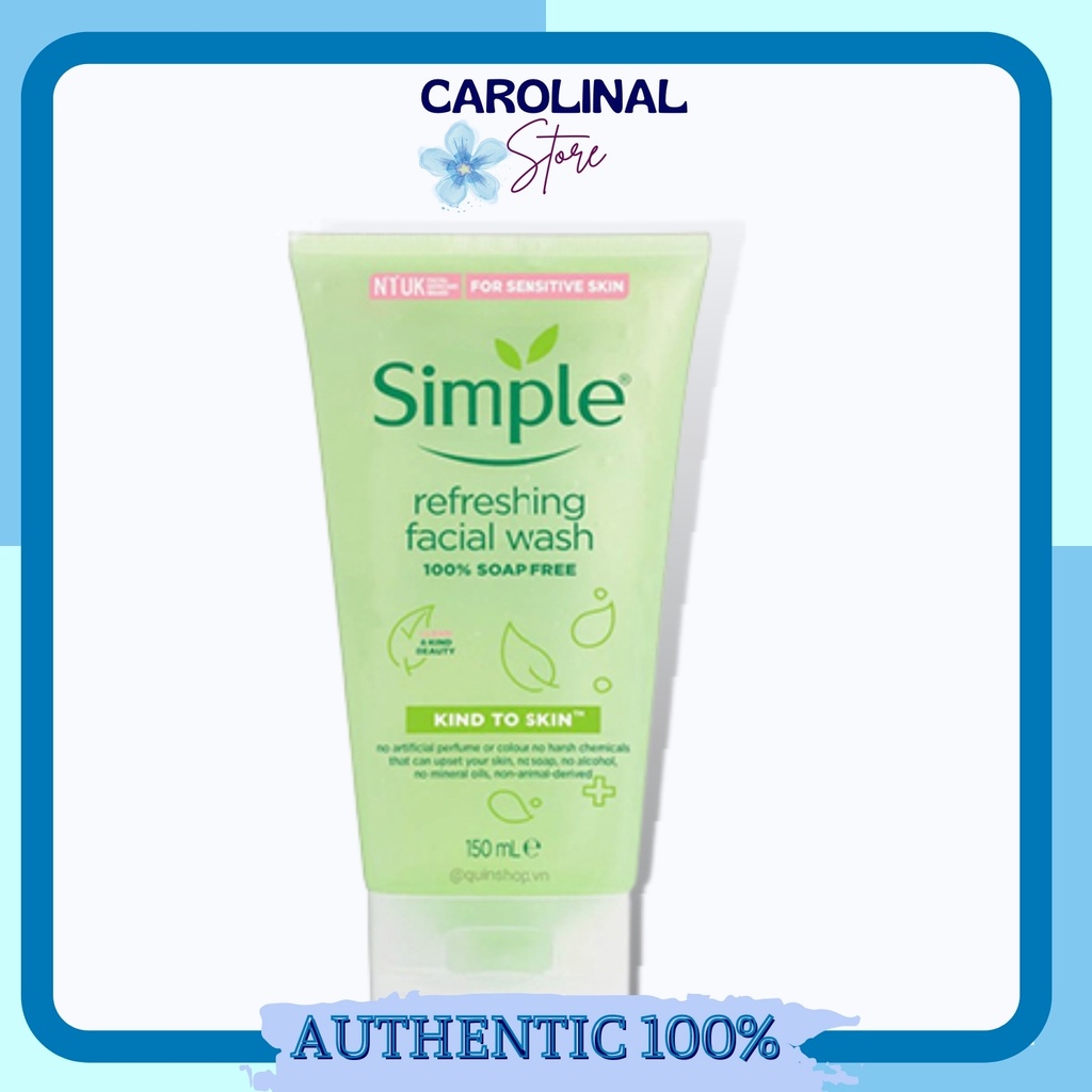 Sữa rửa mặt Simple Kind To Skin Refreshing Facial Wash Gel