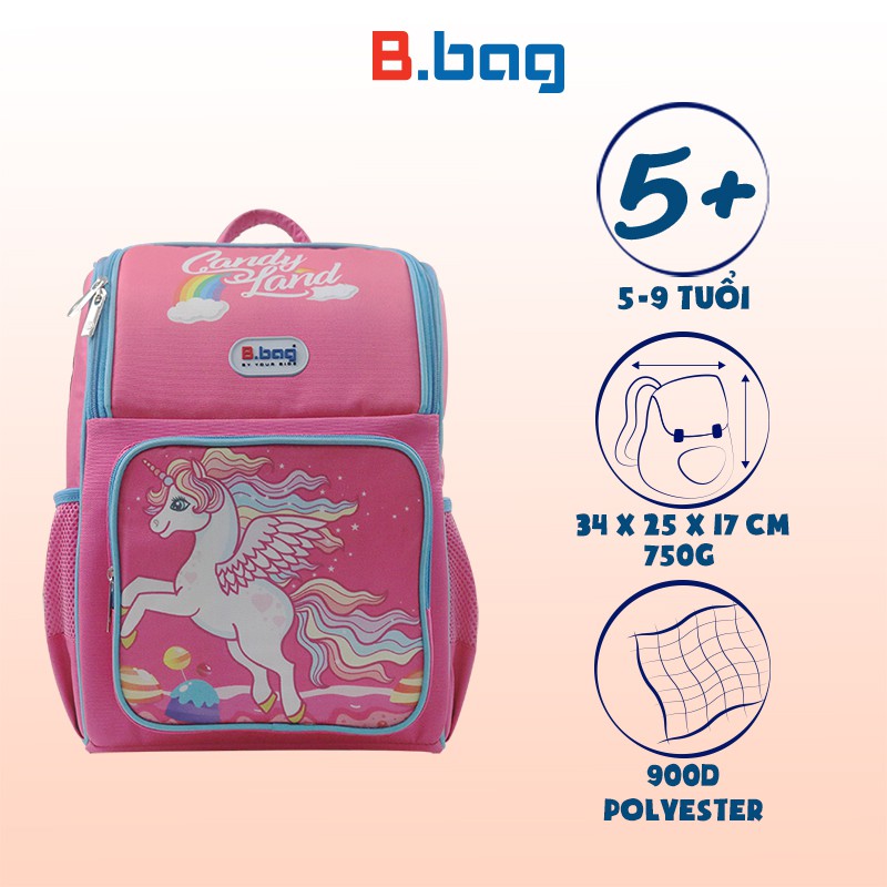 Balo Chống Gù Adventure Box-Candy Land B-12-117 Hồng