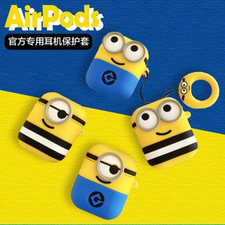 Ốp Bảo Vệ Hộp Đựng Tai Nghe Airpods 1 / 2 Hình Minion Xinh Xắn
