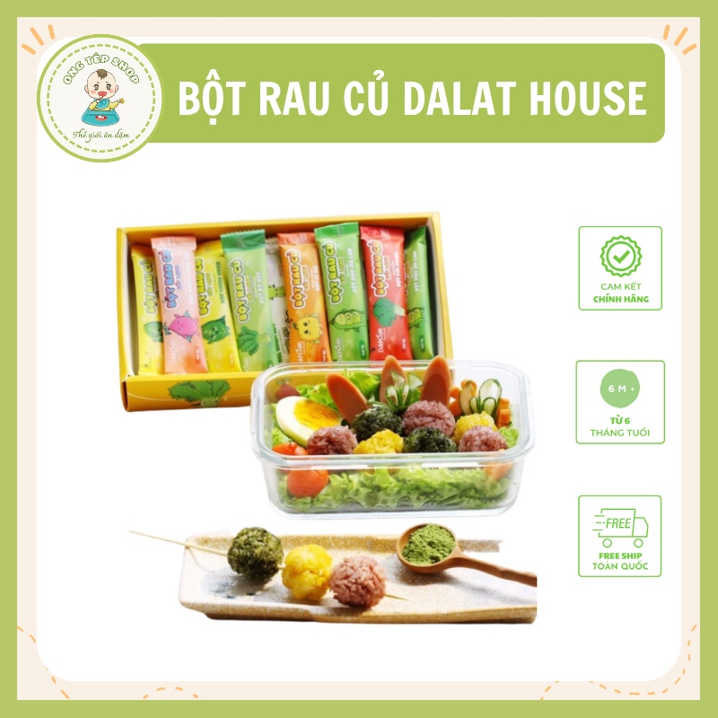 Bột rau củ sấy lạnh Dalahouse gói nhỏ 3g tiện lợi cho bé ăn dặm và làm bữa phụ