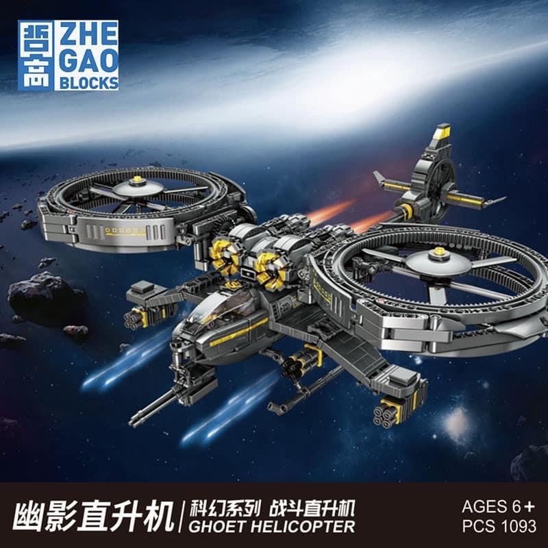 Zhegao Ghoet Helicopter bộ lắp ráp Chiến đấu cơ Avatar 1093 chi tiết