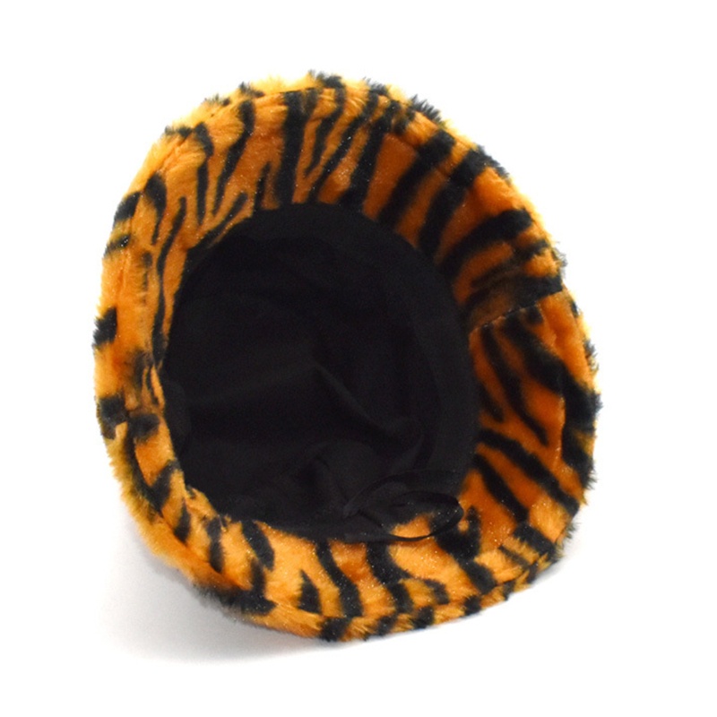 Mũ Tai Bèo Chất Liệu Lông Thỏ Nhân Tạo Họa Tiết Kẻ Sọc / Ngựa Vằn Phong Cách Hipster Ấm Áp