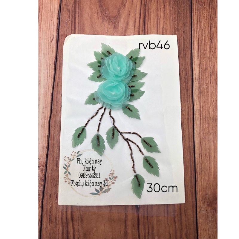 hoa ruy băng 2 hoa xinh xắn 30cm