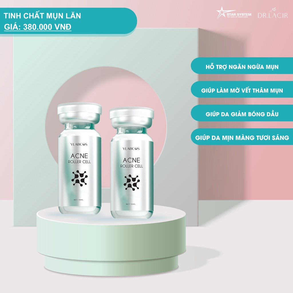 Tinh Chất Mụn Lăn  Acne Roller Cell Ylabcos,Chai 10ml,Hỗ trợ ngừa mụn,làm mờ vết thâm mụn,giảm bóng dầu