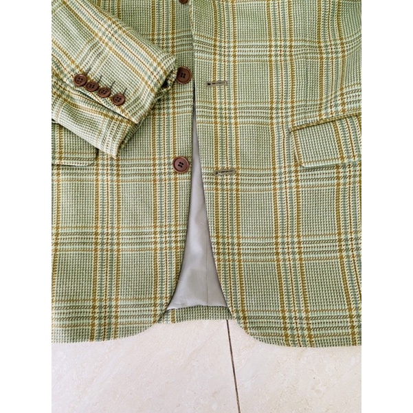 Vest nam Nhật size L, vải dạ 2 lớp màu bơ