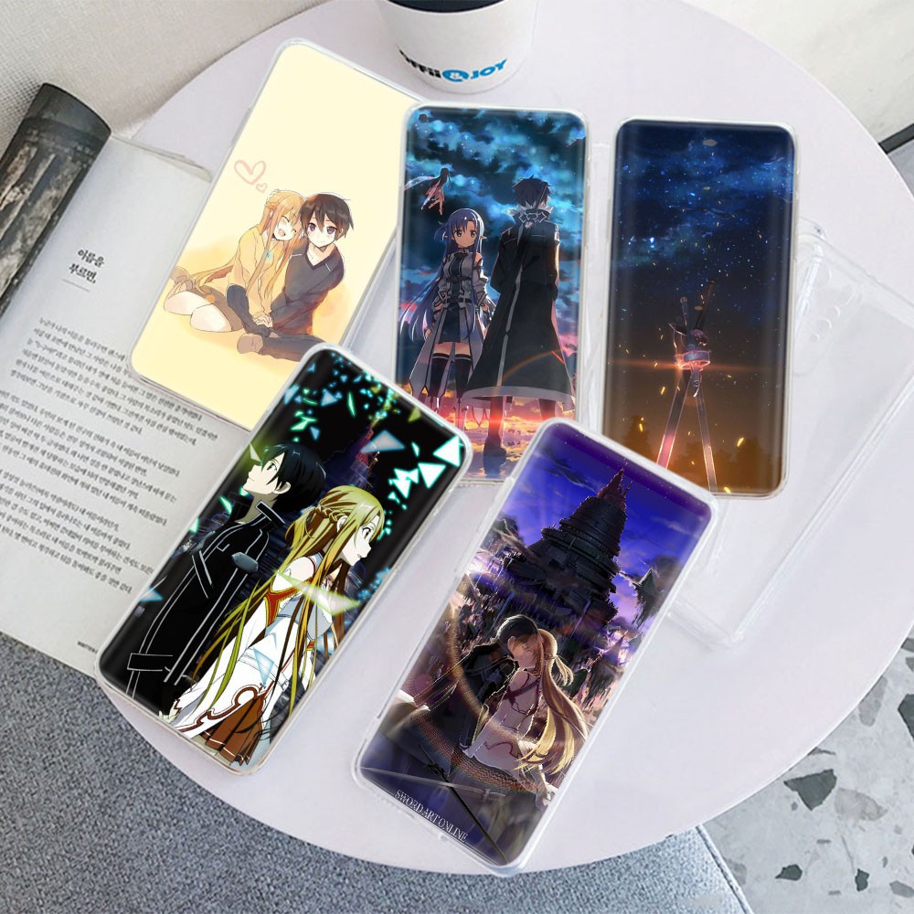 Ốp Lưng Trong Suốt In Hình Sword Art Online Cho Samsung Galaxy Note 8 9 10 Lite 20 Ultra A5 Plus