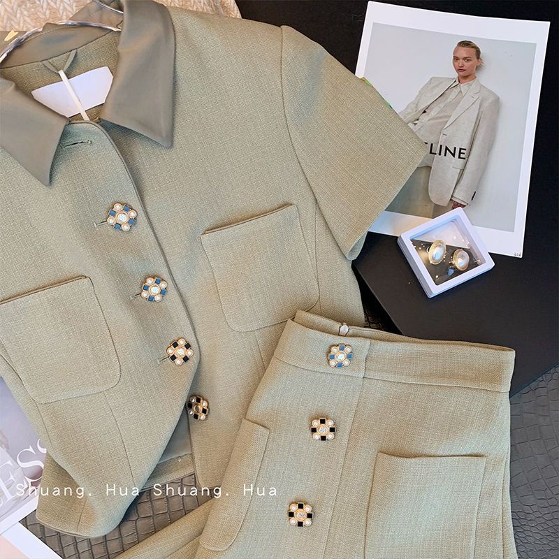 ẢNH THẬT Set Sơ Mi Chân Váy Công Sở