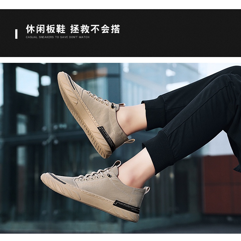 Giày thể thao vải canvas thoáng khí thời trang mùa hè 2021 cho nam