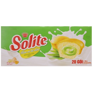 Bánh bông lan kem vị lá dứa Solite hộp 360g