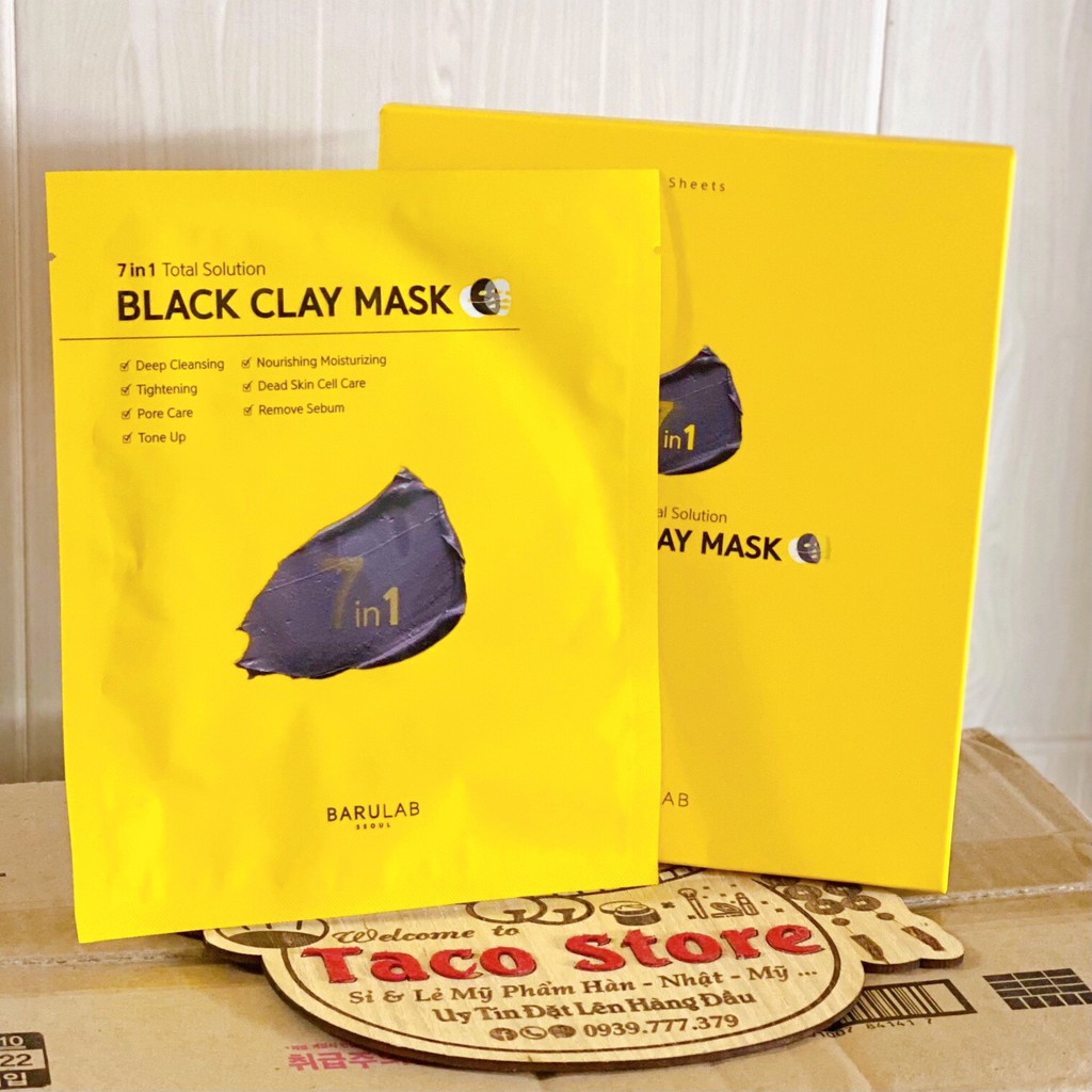 Mặt nạ đất sét Barulab Black Clay Mask 7 in 1