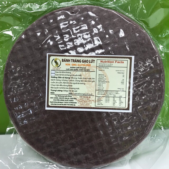 Bánh Tráng Cuốn Gạo Lứt Cát Thủy 500g Beorganic - Giảm Cân Eat Clean Healthy, Eco Food, Organic Food  Ngũ Sắc