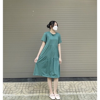 Váy bầu mùa hè chất thun cotton freesize dưới 70kg