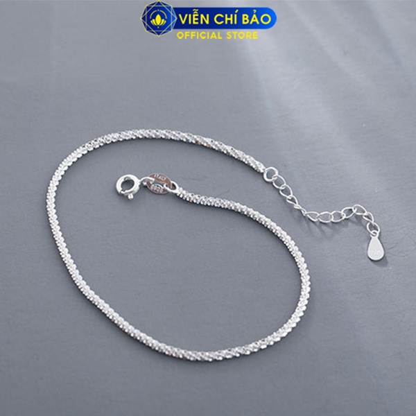 Lắc chân bạc nữ óng ánh chất liệu bạc 925 thời trang phụ kiện trang sức nữ thương hiệu Viễn Chí Bảo L500174