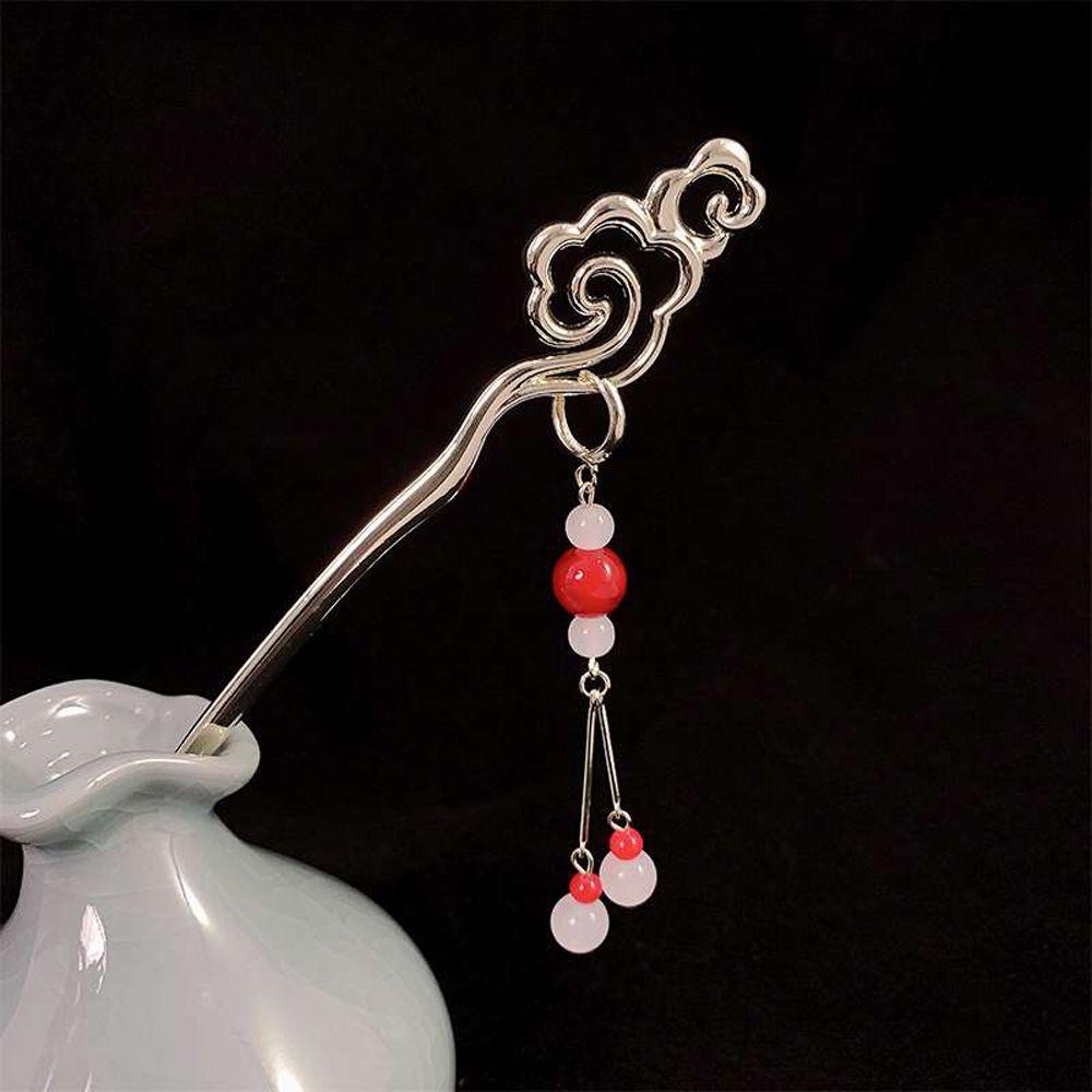 Trâm Cài Tóc Kim Loại Phối Tua Rua Phong Cách Trung Hoa Cổ Điển