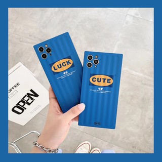 Ốp Điện Thoại Tpu Vuông In Chữ Tiếng Anh May Mắn Nhật Bản Cho Iphone Xs 11 Pro Max Se2 Xr I7 I8 Plus