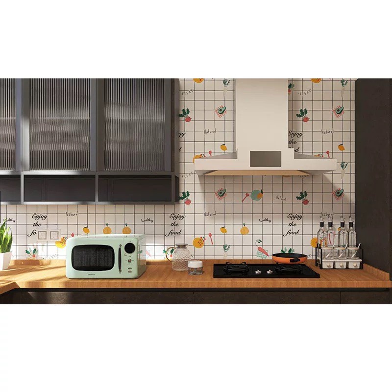 1m dài x 60cm rộng Decal dán bếp tráng nhôm chống dầu mỡ - PN002